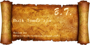 Bulk Tomázia névjegykártya